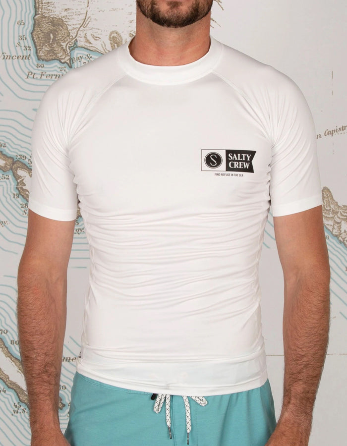 SALTY CREW SHELTER RASHGUARD WHITE