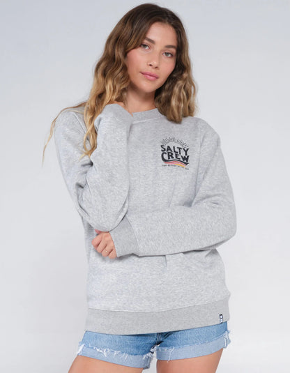 Salty Crew THE WAVE CREW CREW ATHLETIC HEATHER