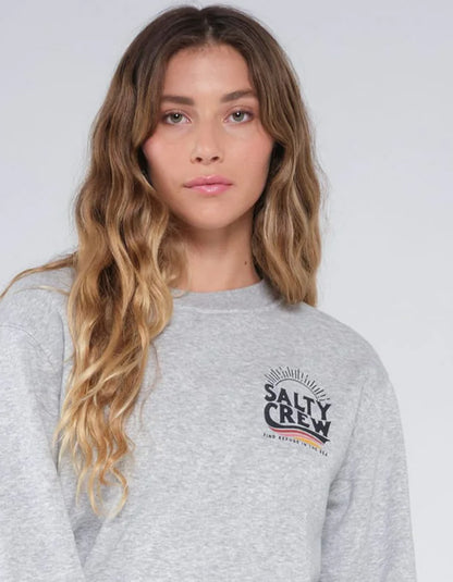 Salty Crew THE WAVE CREW CREW ATHLETIC HEATHER
