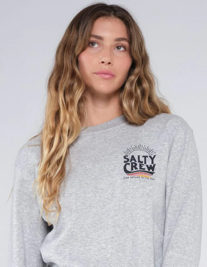 Salty Crew THE WAVE CREW CREW ATHLETIC HEATHER