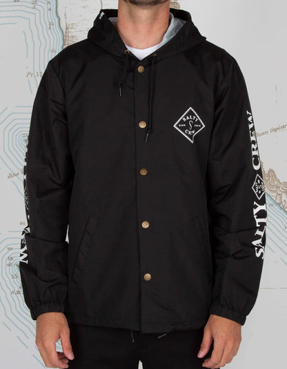  SALTY CREW TIPPED SNAP JACKET BLACK