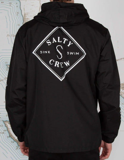  SALTY CREW TIPPED SNAP JACKET BLACK