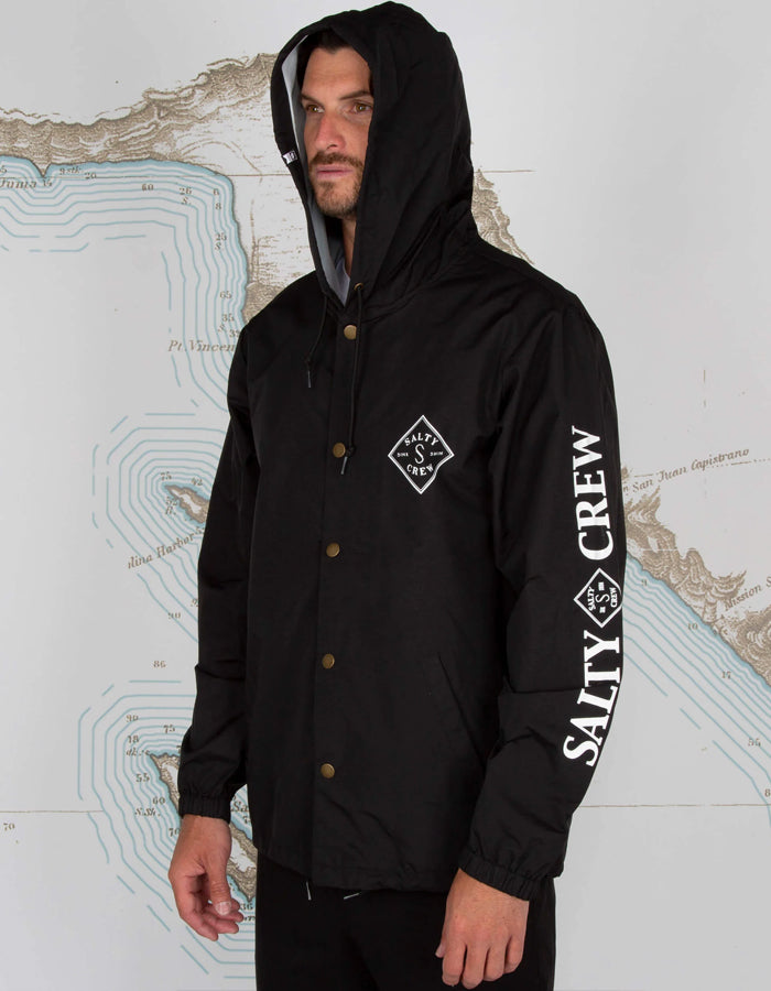  SALTY CREW TIPPED SNAP JACKET BLACK