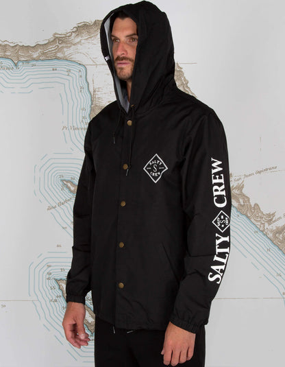  SALTY CREW TIPPED SNAP JACKET BLACK