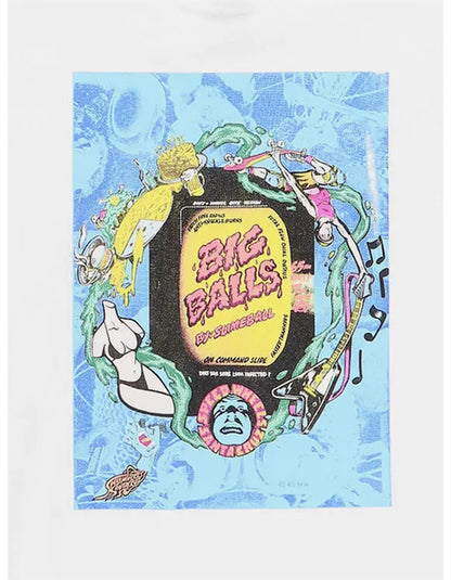  SANTA CRUZ BIG BALLS AD T-SHIRT WHITE