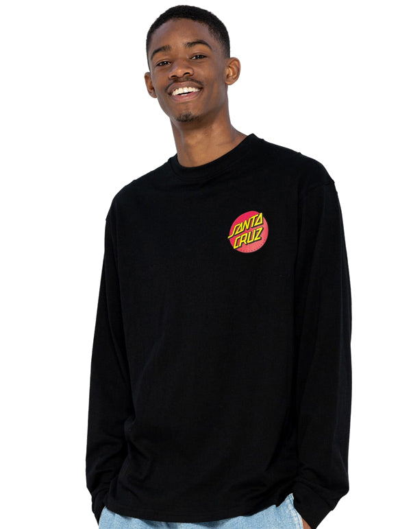  SANTA CRUZ CLASSIC DOT CHEST CREW BLACK