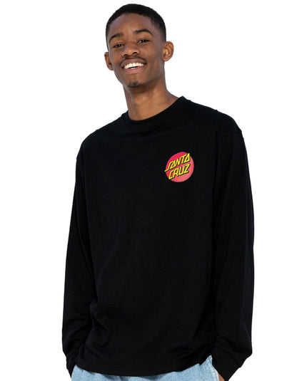  SANTA CRUZ CLASSIC DOT CHEST CREW BLACK