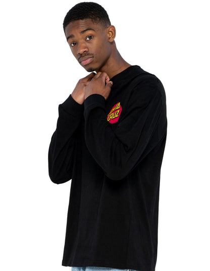  SANTA CRUZ CLASSIC DOT CHEST CREW BLACK
