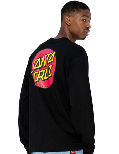  SANTA CRUZ CLASSIC DOT CHEST CREW BLACK
