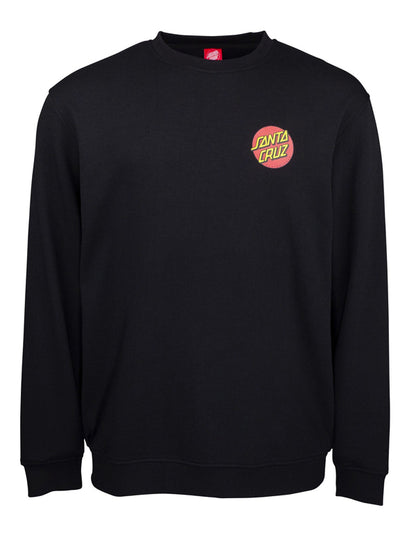  SANTA CRUZ CLASSIC DOT CHEST CREW BLACK