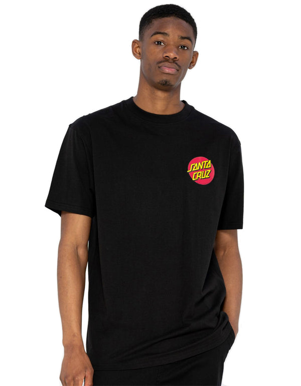  SANTA CRUZ CLASSIC DOT CHEST T-SHIRT BLACK