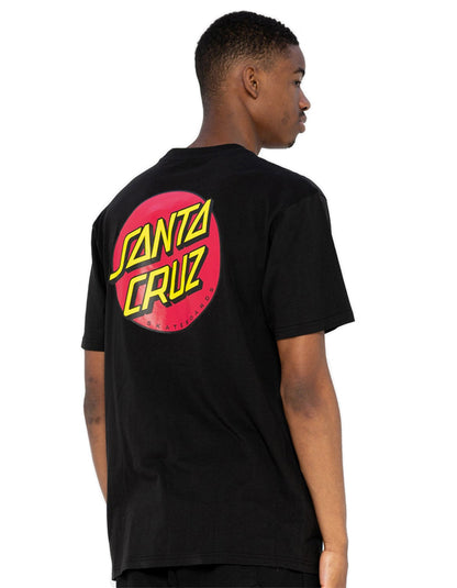  SANTA CRUZ CLASSIC DOT CHEST T-SHIRT BLACK