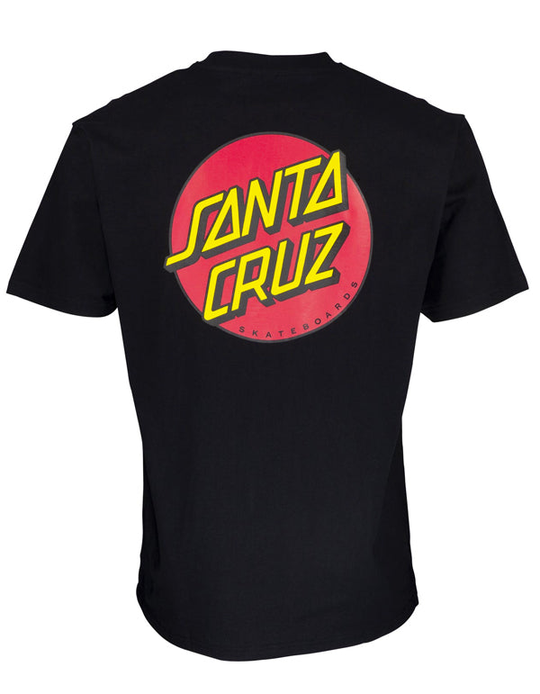  SANTA CRUZ CLASSIC DOT CHEST T-SHIRT BLACK