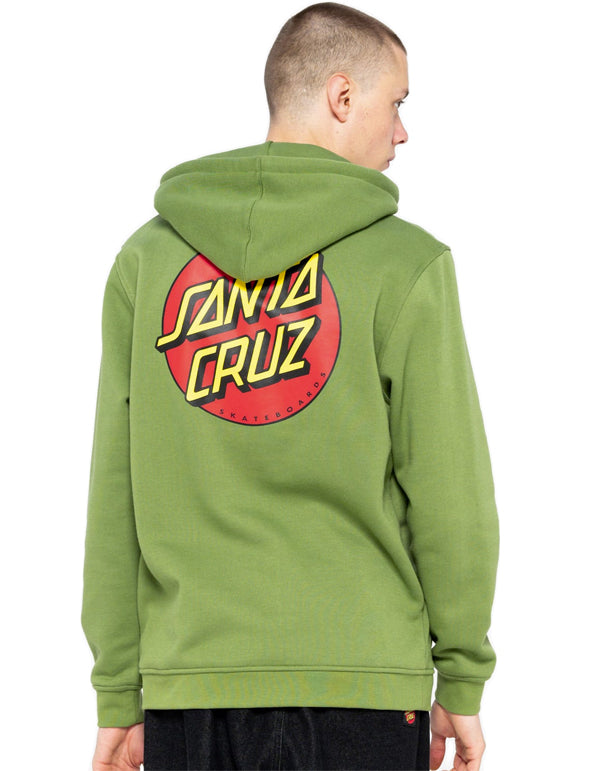  SANTA CRUZ CLASSIC DOT ZIP HOOD DILL GREEN