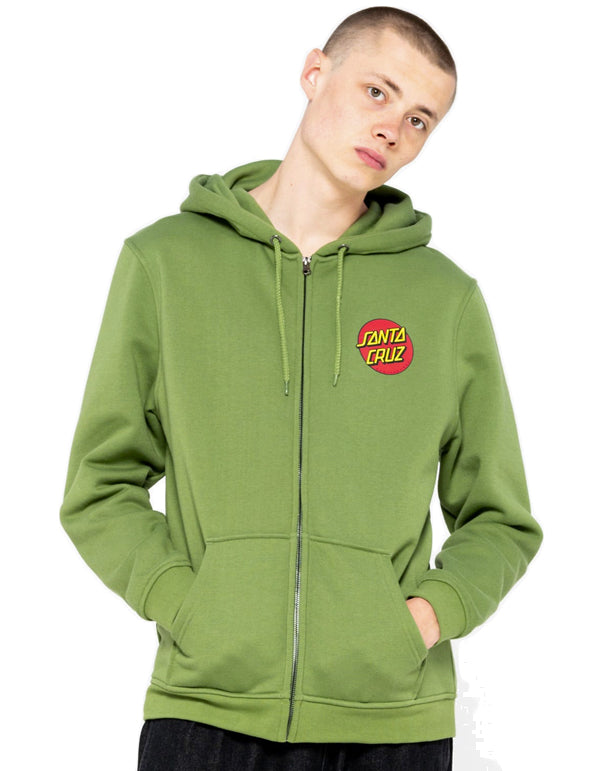  SANTA CRUZ CLASSIC DOT ZIP HOOD DILL GREEN