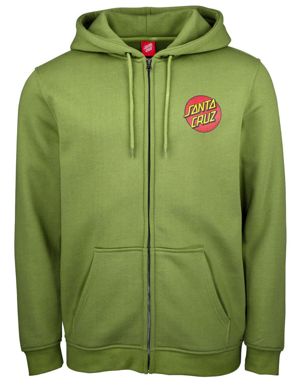  SANTA CRUZ CLASSIC DOT ZIP HOOD DILL GREEN