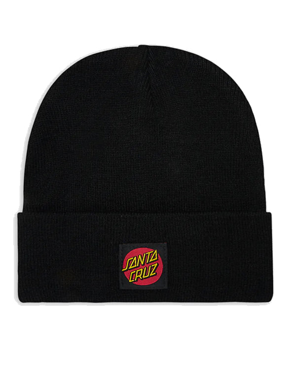  SANTA CRUZ CLASSIC LABEL DOT BEANIE BLACK