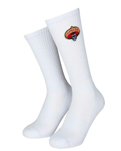  SANTA CRUZ GUZMAN SKULL SOCK WHITE