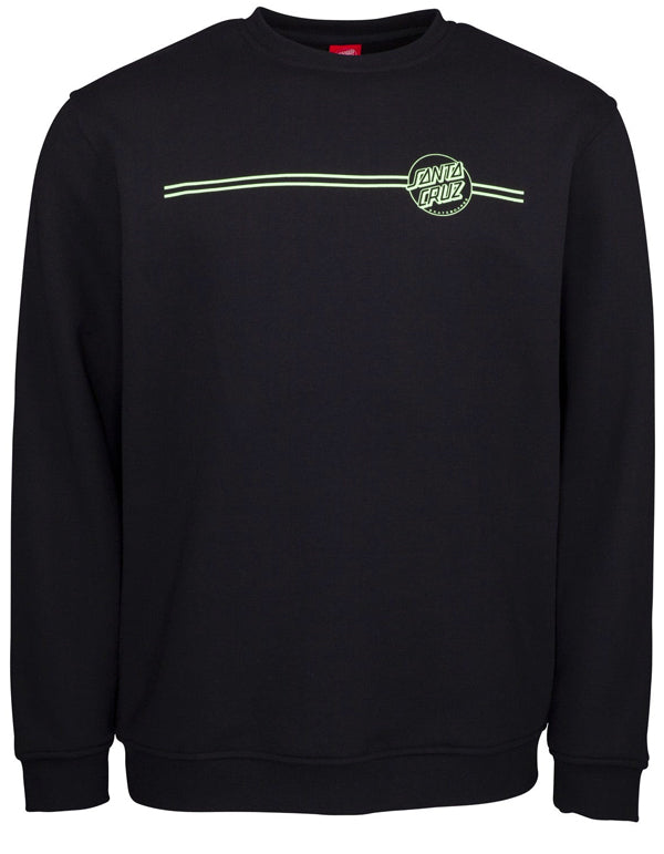  SANTA CRUZ OPUS DOT STRIPE CREW BLACK MINT