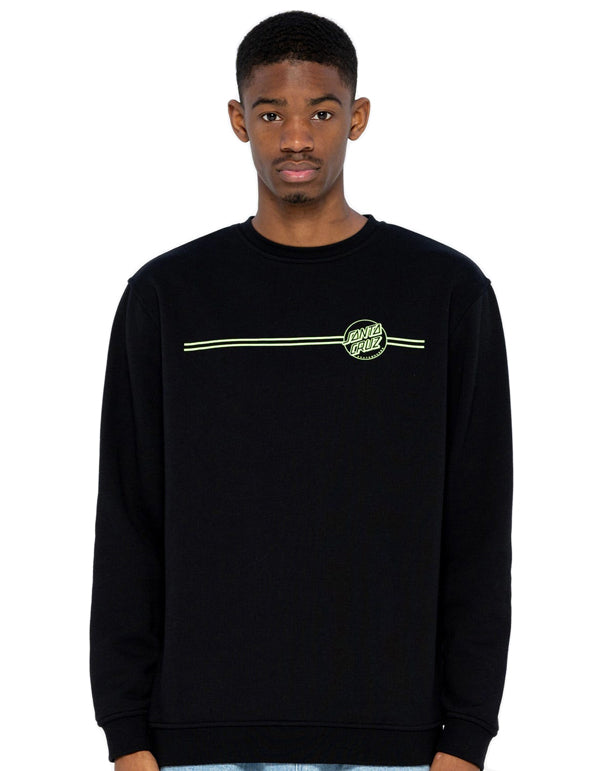  SANTA CRUZ OPUS DOT STRIPE CREW BLACK MINT