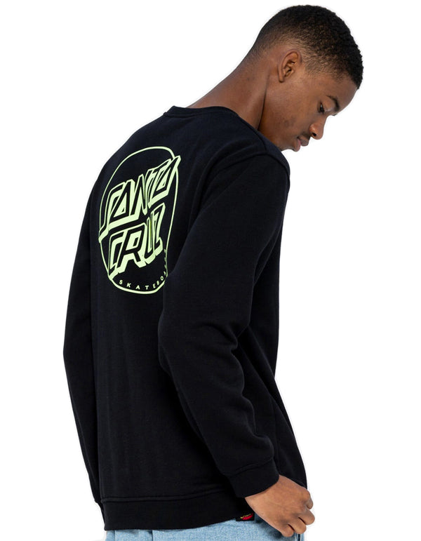 SANTA CRUZ OPUS DOT STRIPE CREW BLACK MINT