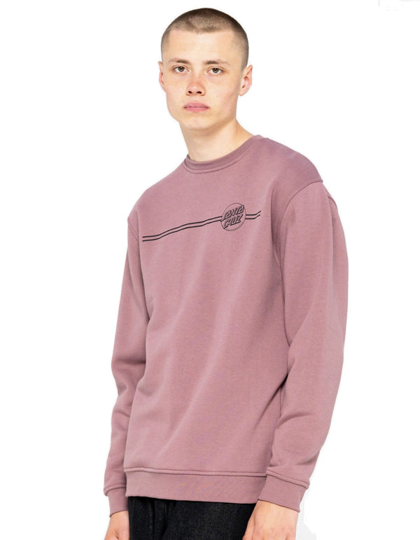 SANTA CRUZ OPUS DOT STRIPE CREW WASHED GRAPE