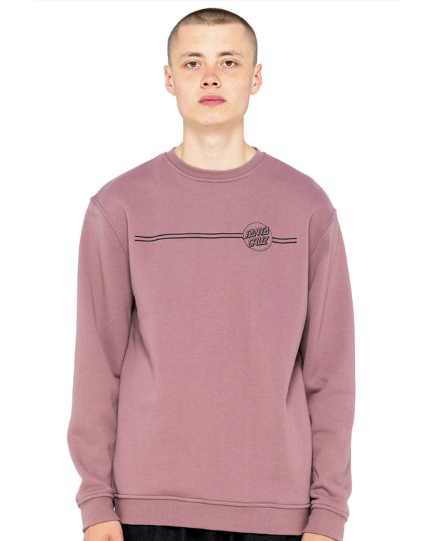  SANTA CRUZ OPUS DOT STRIPE CREW WASHED GRAPE