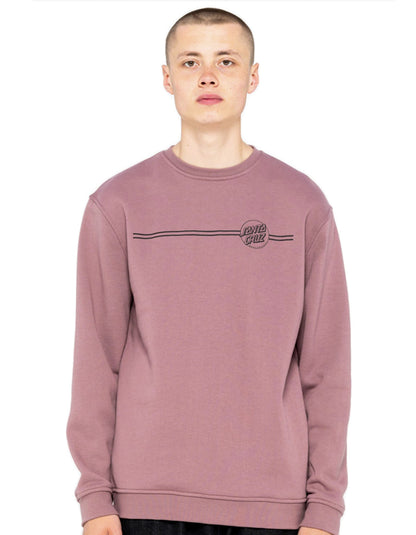  SANTA CRUZ OPUS DOT STRIPE CREW WASHED GRAPE