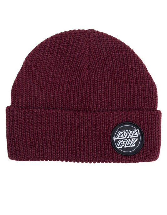  SANTA CRUZ OUTLINE DOT BEANIE BURGUNDY