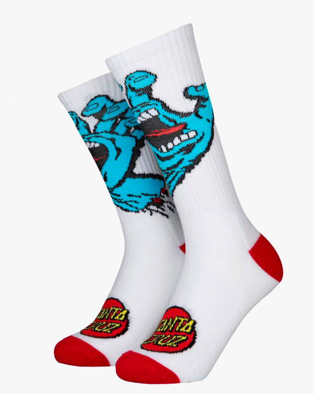  SANTA CRUZ SCREAMING HAND SOCK WHITE