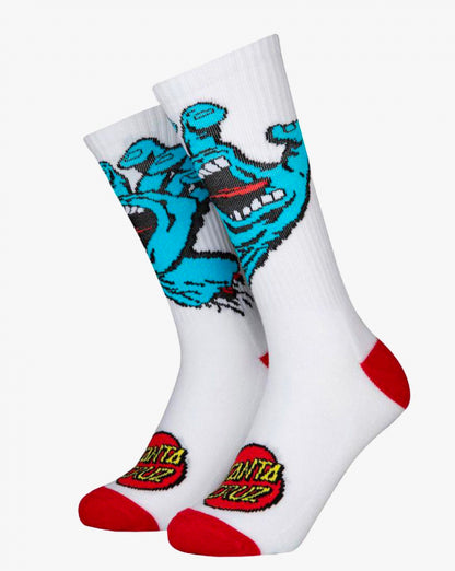  SANTA CRUZ SCREAMING HAND SOCK WHITE