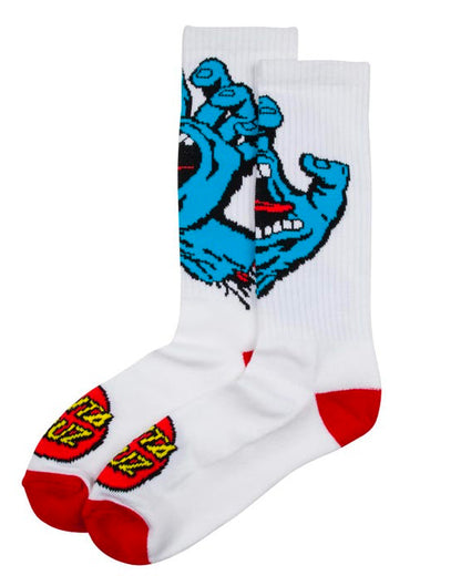  SANTA CRUZ SCREAMING HAND SOCK WHITE