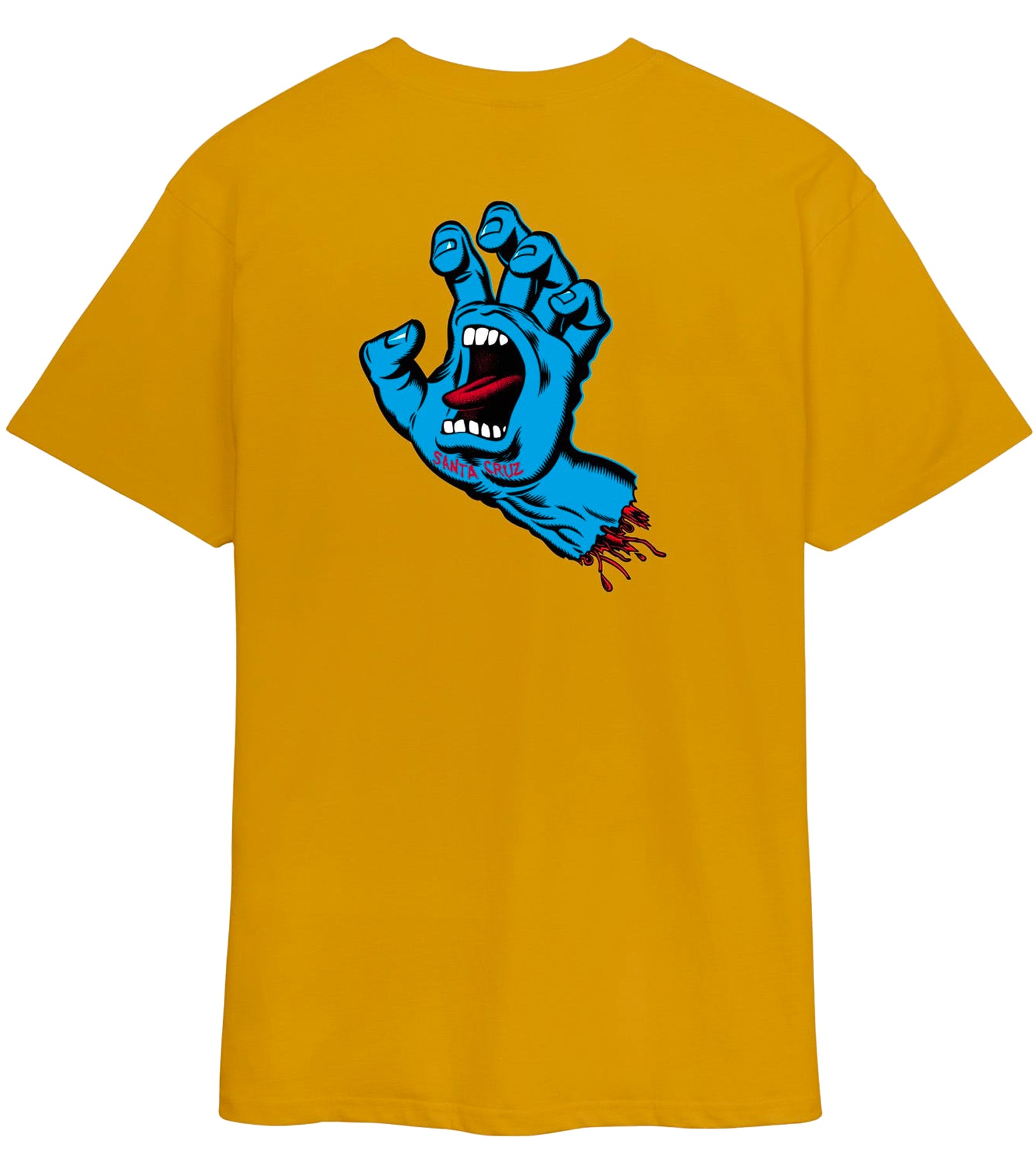  SANTA CRUZ NATAS SCREAMING HAND CHEST T-SHIRT GOLD