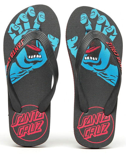  SANTA CRUZ SCREAMING HAND YOUTH FLIP FLOP BLACK