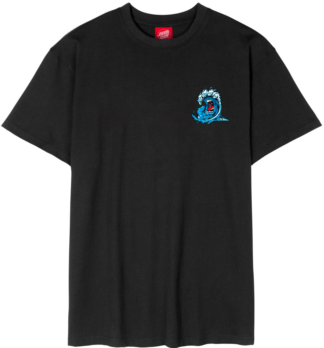  SANTA CRUZ SCREAMING WAVE T-SHIRT BLACK