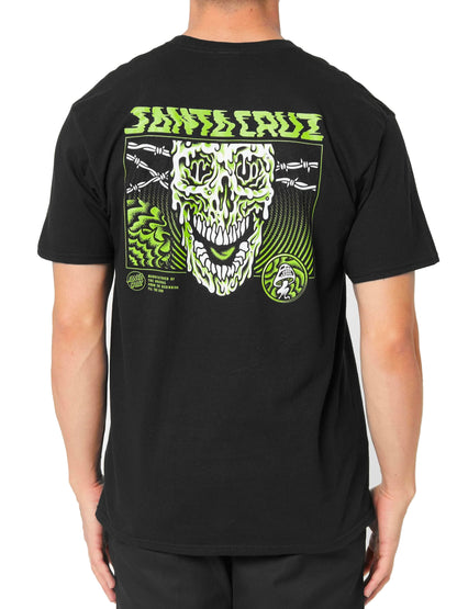  SANTA CRUZ TOXIC SKULL T-SHIRT BLACK