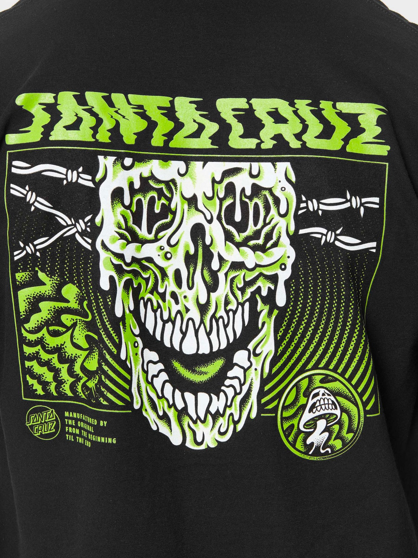  SANTA CRUZ TOXIC SKULL T-SHIRT BLACK