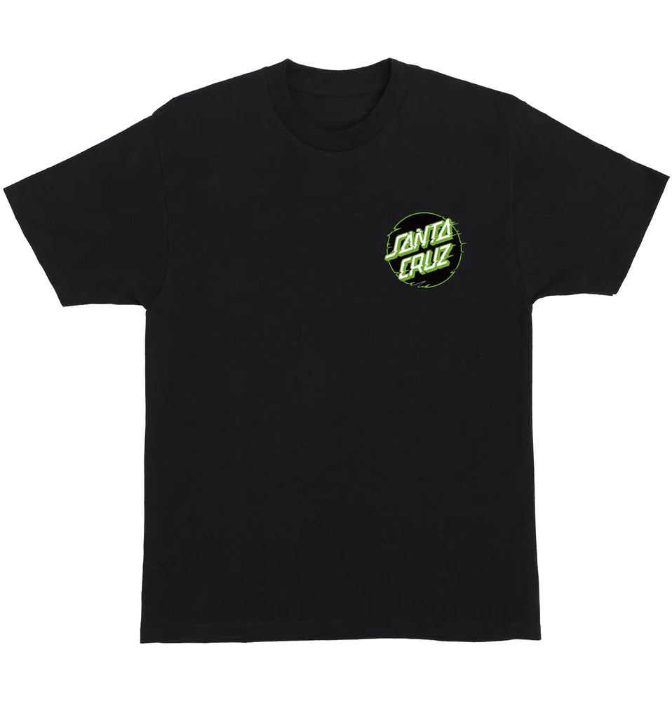  SANTA CRUZ TOXIC SKULL T-SHIRT BLACK