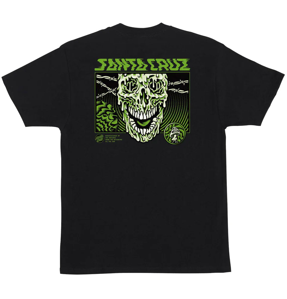  SANTA CRUZ TOXIC SKULL T-SHIRT BLACK