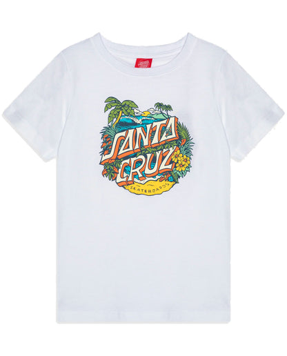  SANTA CRUZ YOUTH ALOHA DOT FRONT T-SHIRT
