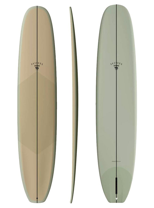  SKINDOG OG DOUBLE SCOOP 9'6" LONGBOARD THUNDERBOLT SAND SAGE