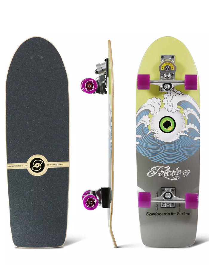  SMOOTHSTAR 33" HOLY TOLEDO SURFSKATE COMPLETE