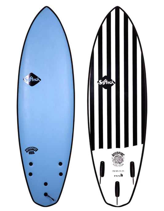  SOFTECH 5'3" - 5'11" TOLEDO WILDFIRE SOFTBOARD FCSII STRIPED
