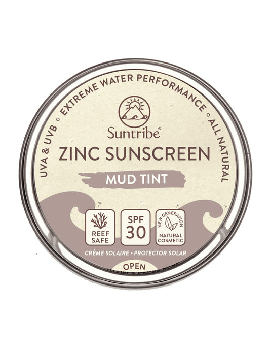  SUNTRIBE ALL NATURAL ZINC SUNSCREEN FACE & SPORT SPF30 | MUD TINT