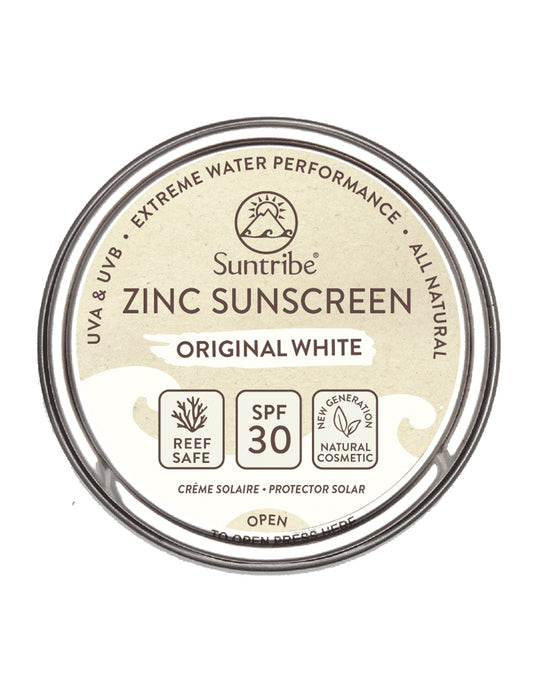  SUNTRIBE ALL NATURAL ZINC SUNSCREEN FACE & SPORT SPF30 | ORIGINAL WHITE