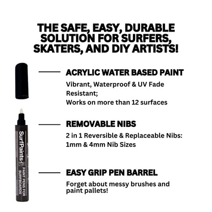 SURF PAINTS BLACK SET 4MM
