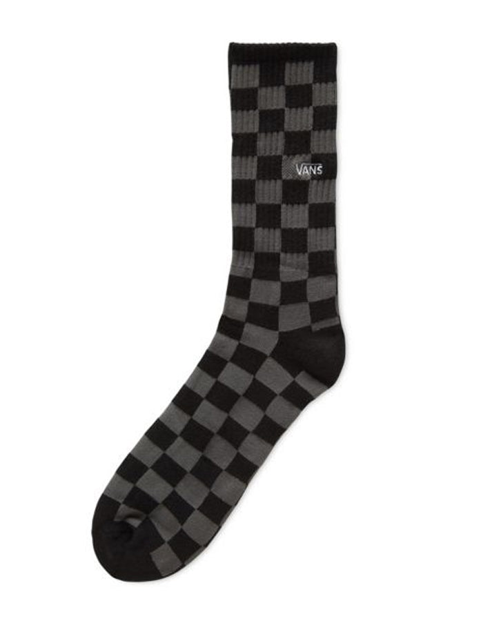  VANS CHECKERBOARD CREW SOCKS BLACK CHARCOAL