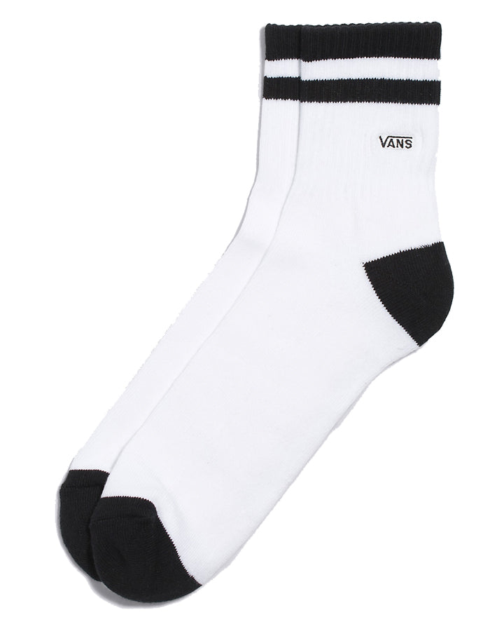  VANS HALF CREW SOCKS WHITE BLACK