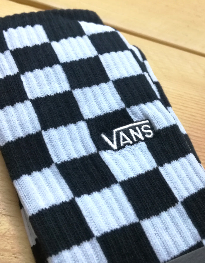  VANS CHECKERBOARD CREW II SOCKS BLACK