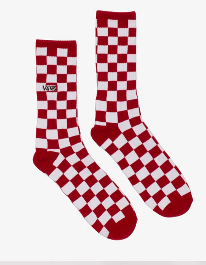  VANS CHECKERBOARD CREW II SOCKS RED
